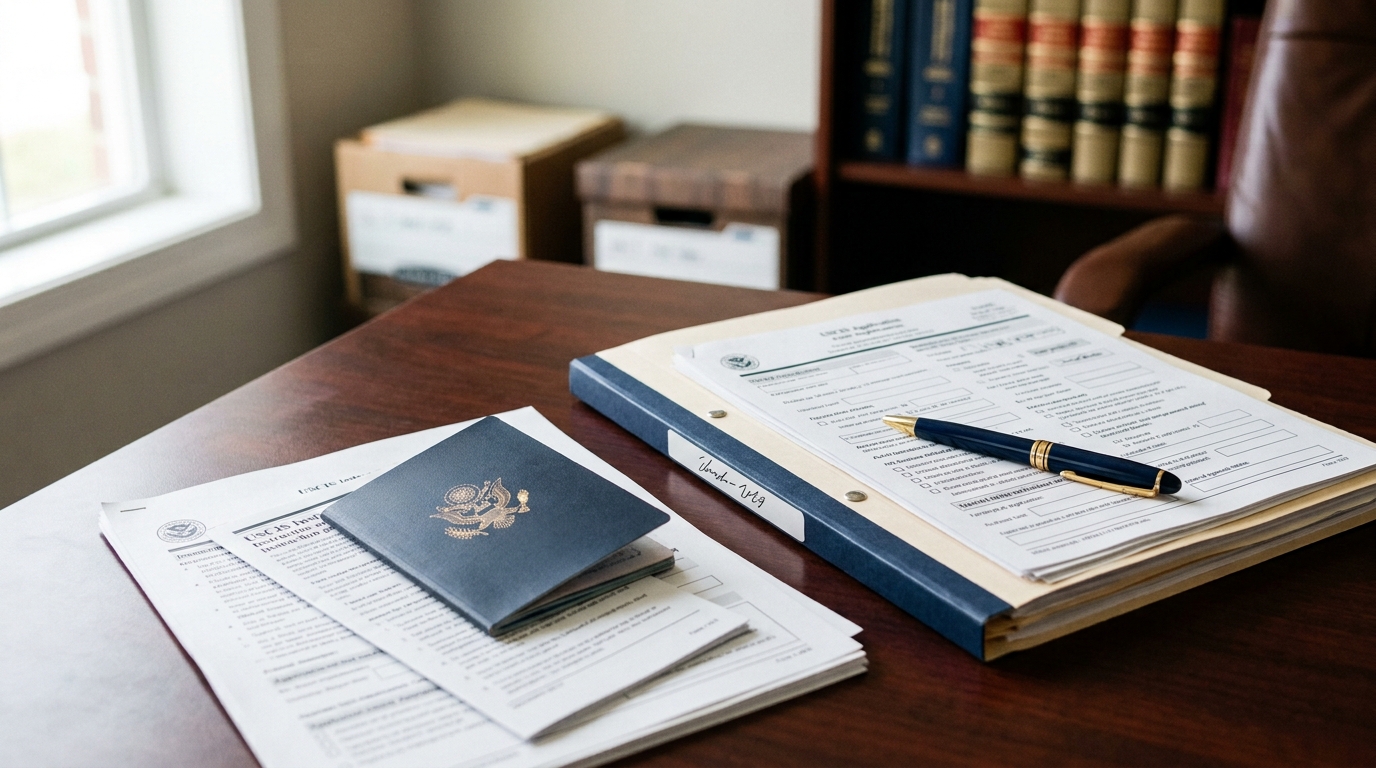 reviewing legal documents with client